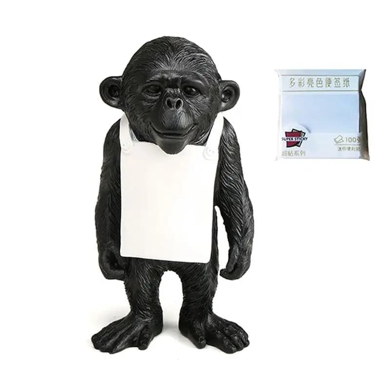 Scultura Artistica di Animali da Scrivania, Statua con Blocco Note Adesivo, Decorazione per Ufficio