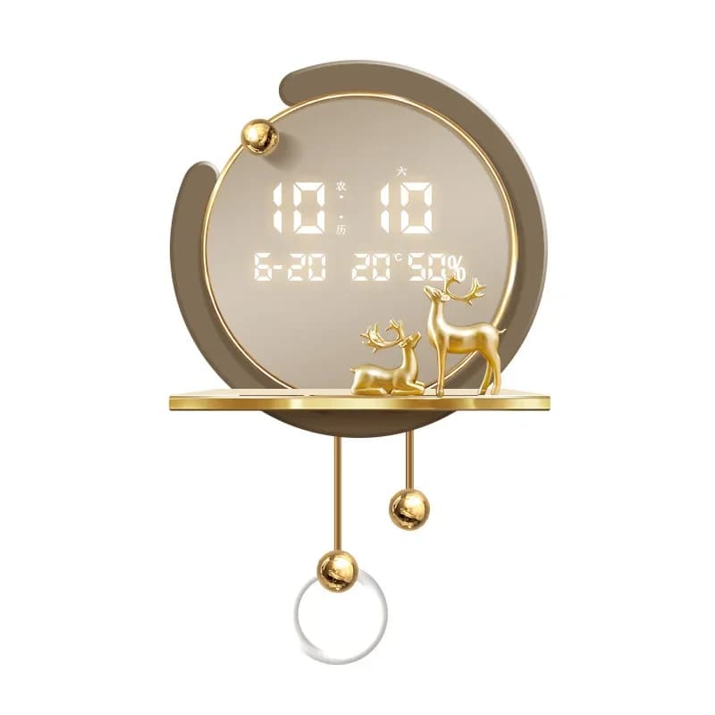 Three-dimensional storage grille decorative pendant, good meaning wall-mounted clock