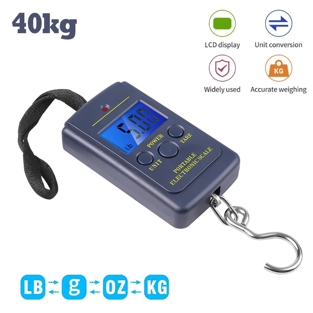 Kitchen Scales Weight Scale Portable Digital LCD Scale Kitchen Scale Portable digital scale LCD balance 40kg electronic luggage hanging bag travel bag weight balance tool
