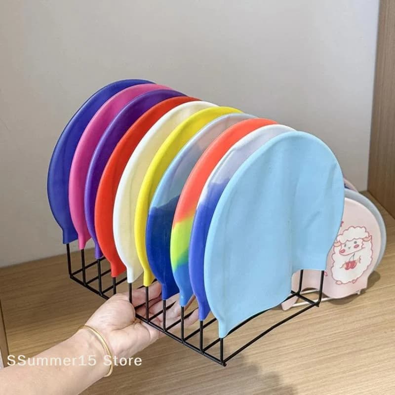 【R】Anti-Sti Silicone Swimming Cap Storage Ra Hat Organizer For Swimming Equipment Wardrobe Metal Material Fly Universal