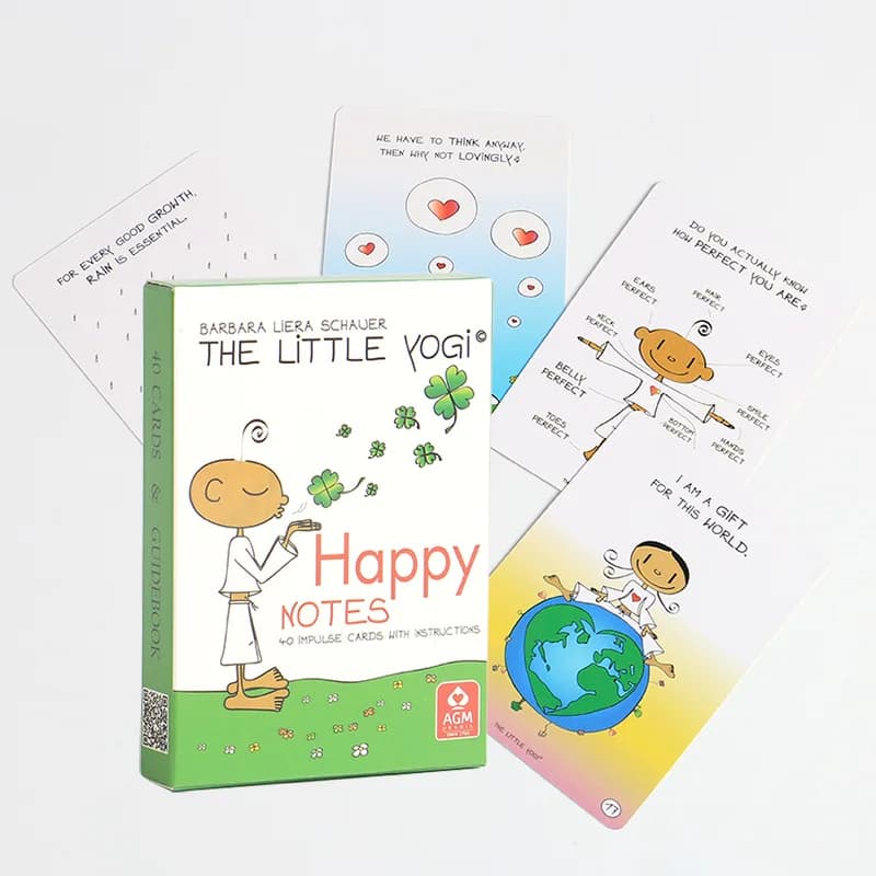 The Little Yogi Happy Notes Oracle A 40 carte Fate divinazione Deck gioco di carte Fortune Telling Game per Family Party Board Game