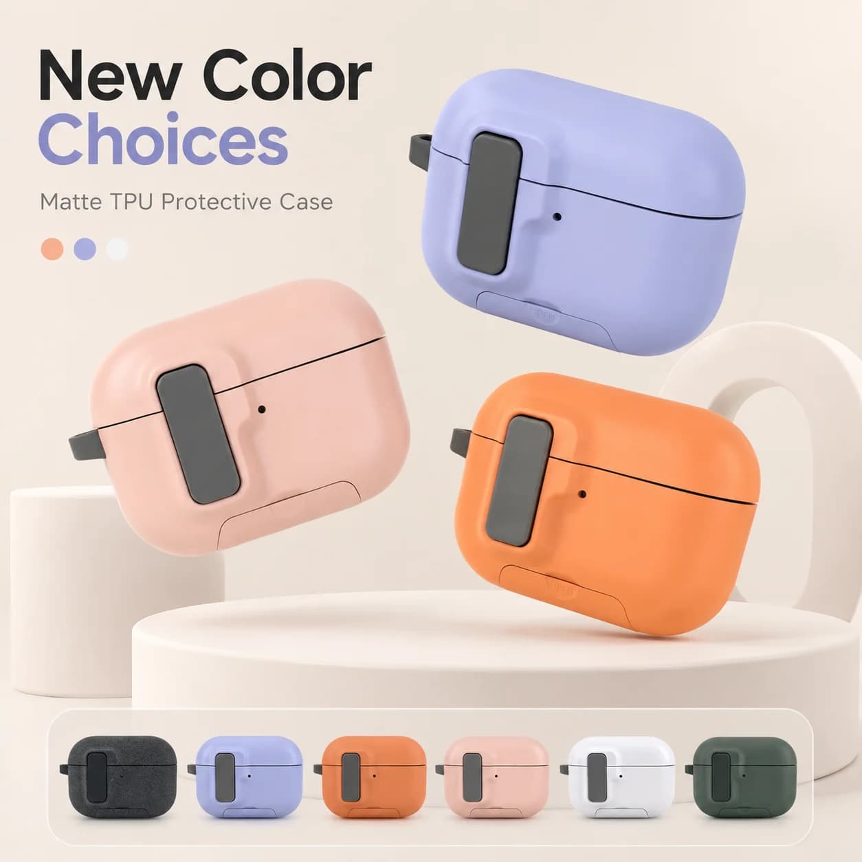 Custodia Rigida per AirPods Pro 3/4/Pro2 in TPU Opaco Antiurto
