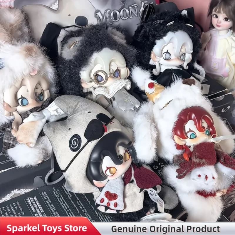 Genuine Moonin Covered Night Series Plush Pendant Blind Box Kawaii Desktop Figurine Doll Bag Charm Mystery Box Trendy Toys Gifts