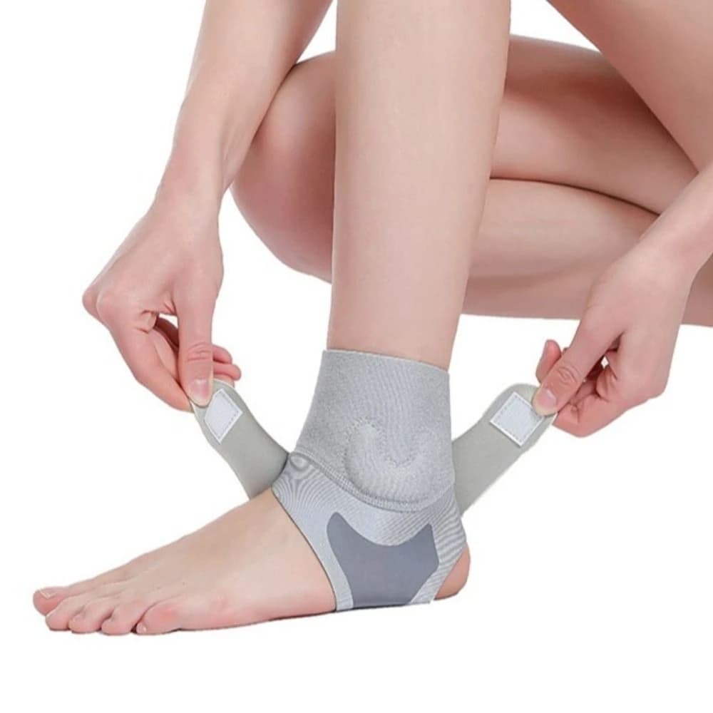 Tutore di supporto per caviglia regolabile Elastico antispruzzo Compressione Cinturino per caviglia Stabilizzatore protettivo Tendine di protezione per caviglia sportiva
