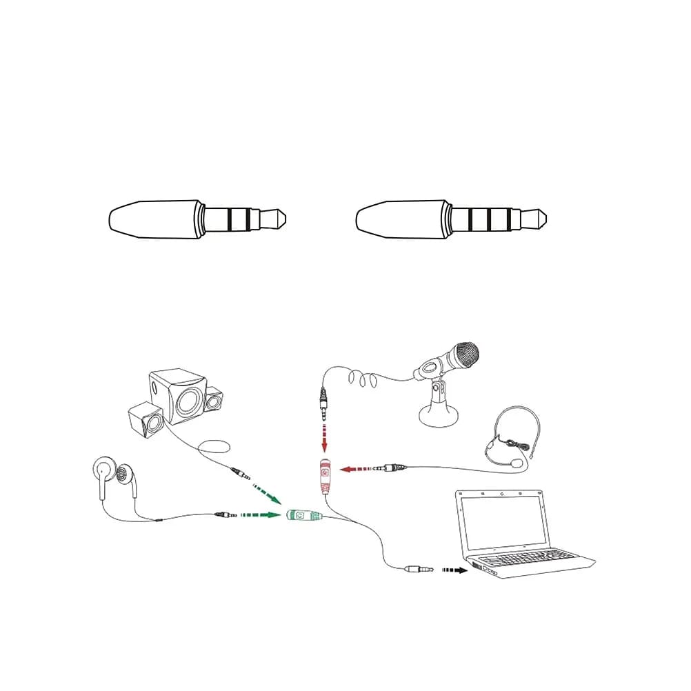 Cavo Splitter per Cuffie da 3,5mm, 1 Maschio a 2 Femmine, con Doppia Porta Femmina per Adattatore Audio PC