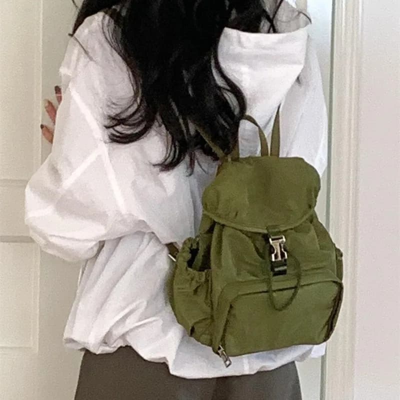 Borsa a tracolla alla moda in nylon Nuovo zaino per studenti semplice e casual Zaino per pendolarismo quotidiano in stile college