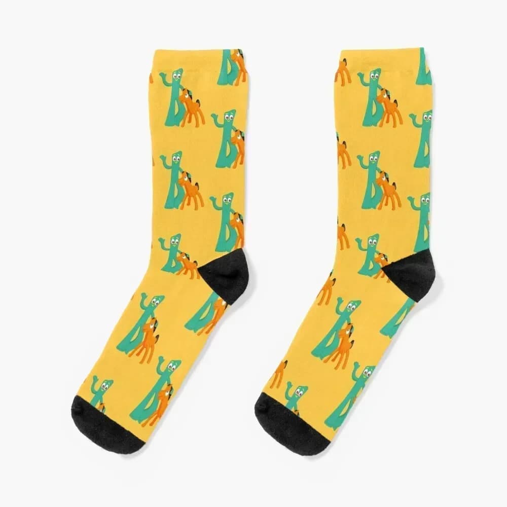 Gumby and Pokey Socks Back Gym Luxury Gifts Women's Men's Socks With Printing Christmas Gifts Halloween Woman Men's Socks