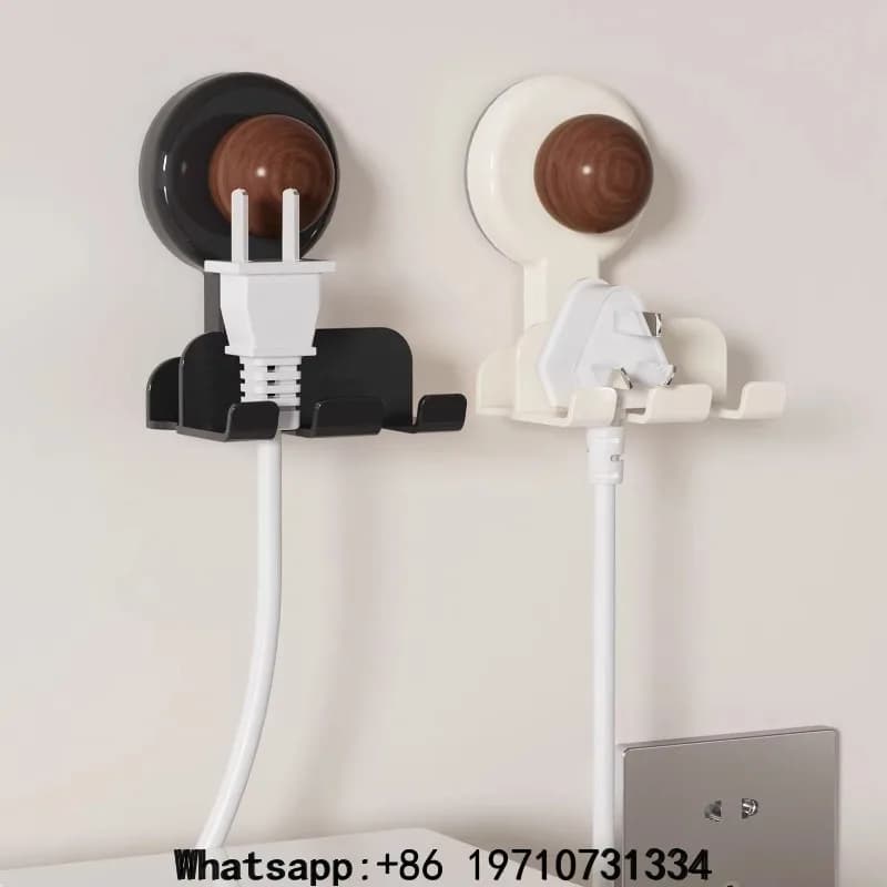 Rotating suction cup plug hook, kitchen, bedroom, no punching, wall hanging, power cord, no trace