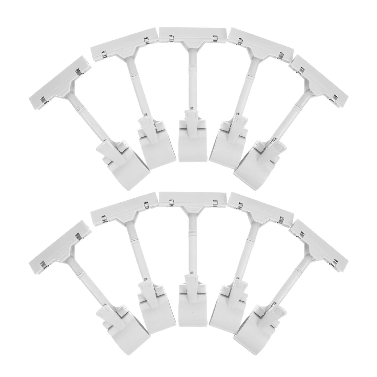 Clip pubblicitario regolabile in plastica da 10 pezzi per espositori al dettaglio, porta etichette per scaffali, clip per cartellini merci