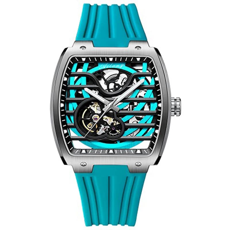 Orologi da uomo AILANG Top Brand Luxury Casual Sky Blue Tourbillon Orologio da uomo meccanico Orologio automatico scheletrato maschile impermeabile