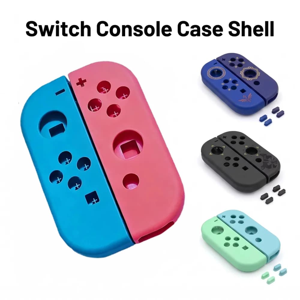 Coppia di scocche di ricambio per console di gioco portatile Nintendo JoyCon Switch, custodia protettiva per controller.