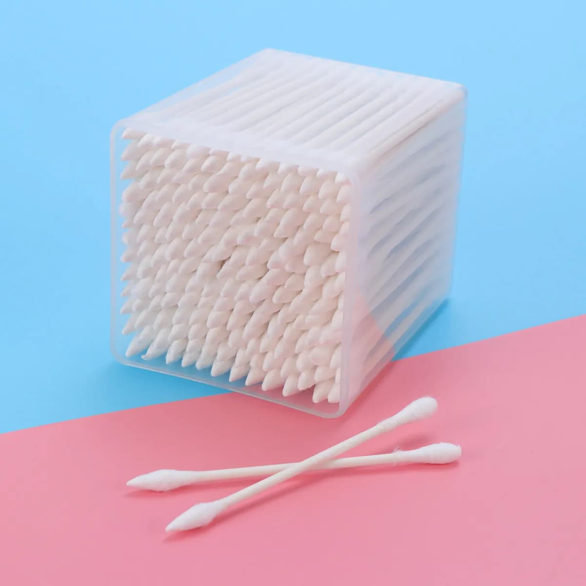 200 bastoncini di cotone per trucco a doppia punta, naturali, multifunzione, portatili, per ombretto, fard, rossetto, smalto, strumenti per la pulizia delle unghie