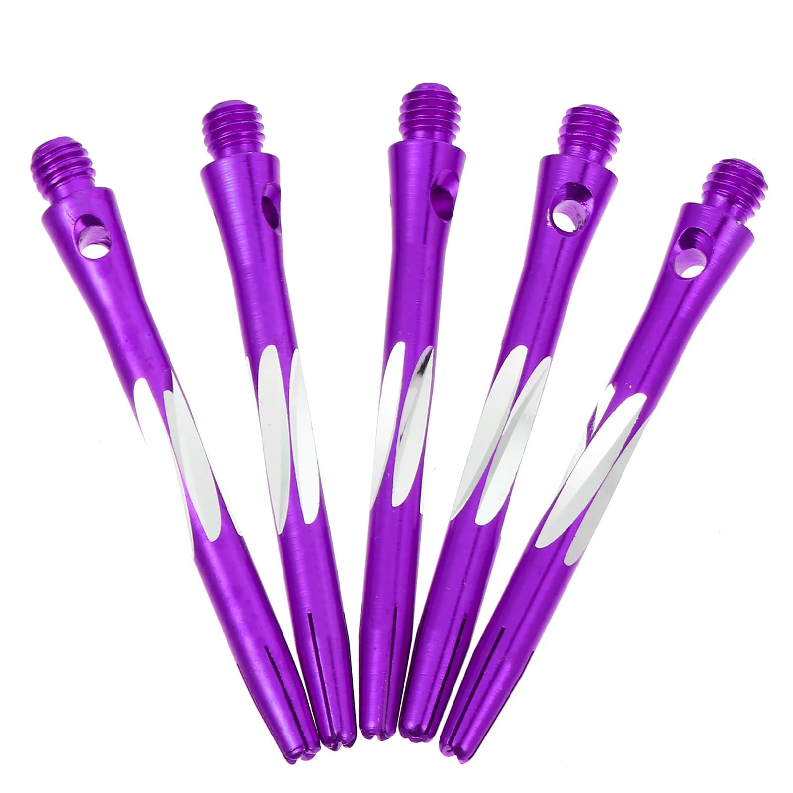 5Pcs Premium Aluminium Alloy Dart Shafts 2Ba Thread Metal Shaft with Rounded Tip Reduced Bounce Outs Front-Loaded Balance Dart