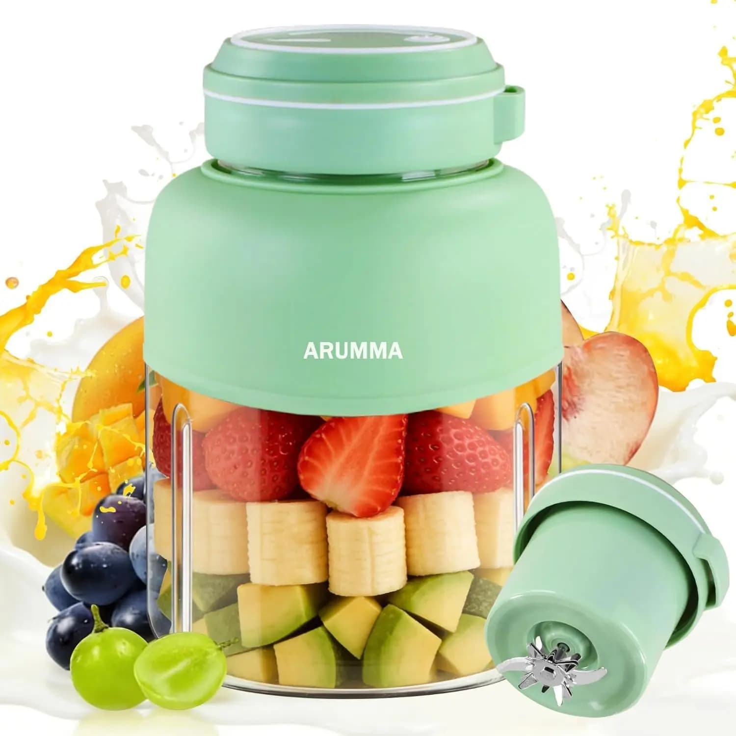 Portable Frullator for Juice, Smoothie, Frullati, Tritata Fruit and Baby Apps, 43oz 1300ML, USB Charging