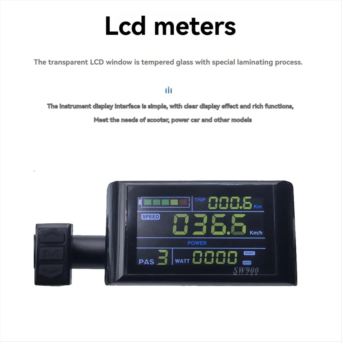 (X07A) Display LCD a colori SW900 6 pin 24V-60V per bici elettrica e scooter elettrico - Parte di modifica
