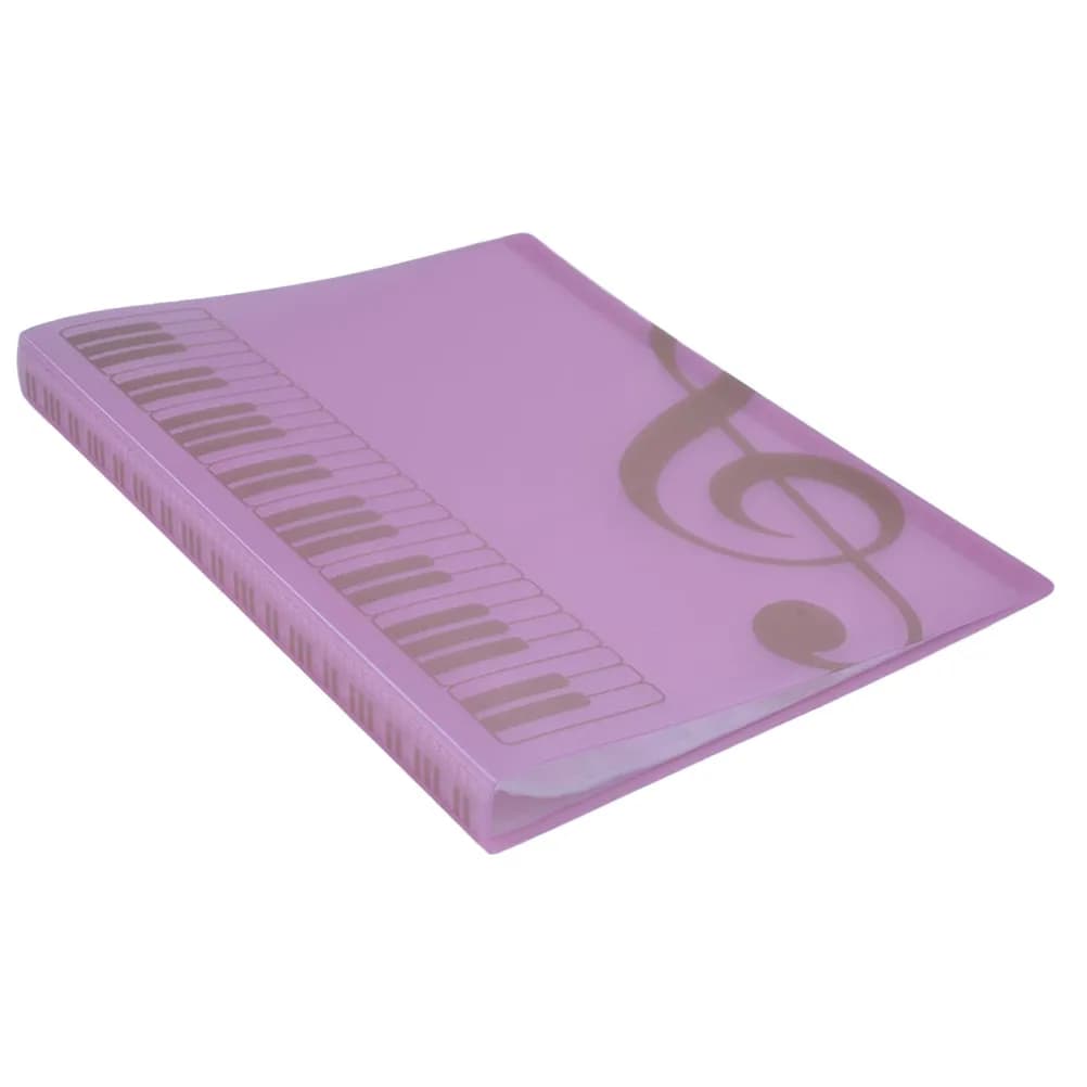 40 Pocket Documents Folder Music Sheet File Organizer Transparent Skidproof Pockets Lightweight Portable Waterproof Design Pink