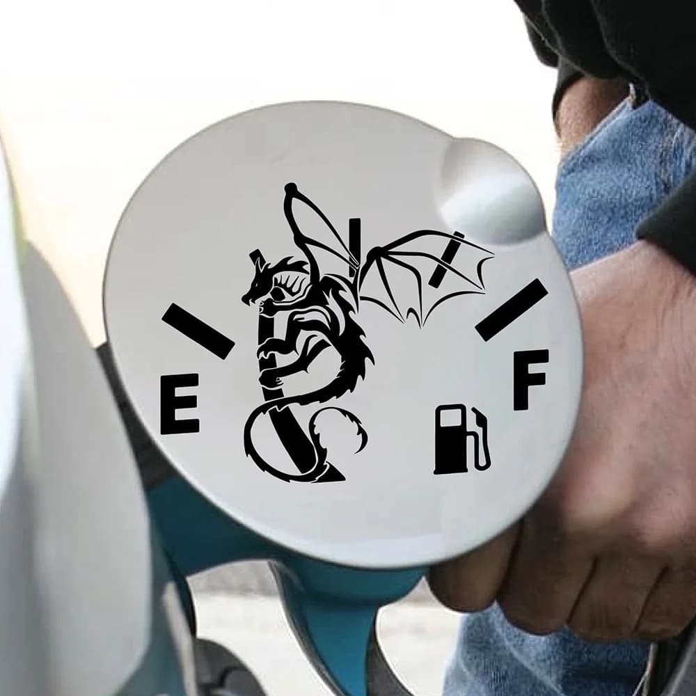 Dragon serbatoio di Gas vuoto decalcomania per auto adesivi per auto divertenti tappo del serbatoio del carburante Decor accessori in vinile etichette con pellicola impermeabile