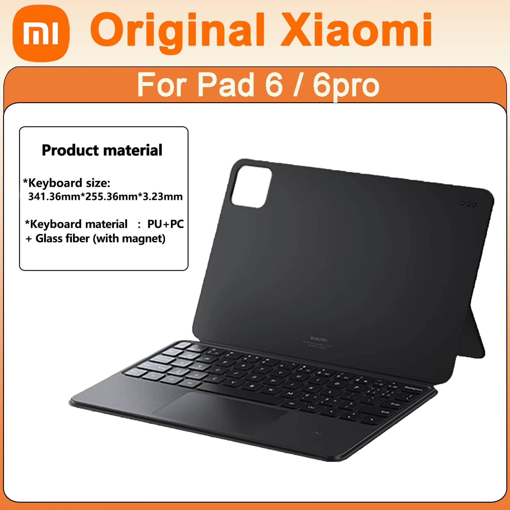 Originale Xiaomi Pad 6/6Pro Smart Touch Tablet Tastiera NFC Wireless Ultra Sottile Trackpad Flip Adsorbimento Custodia in pelle magnetica
