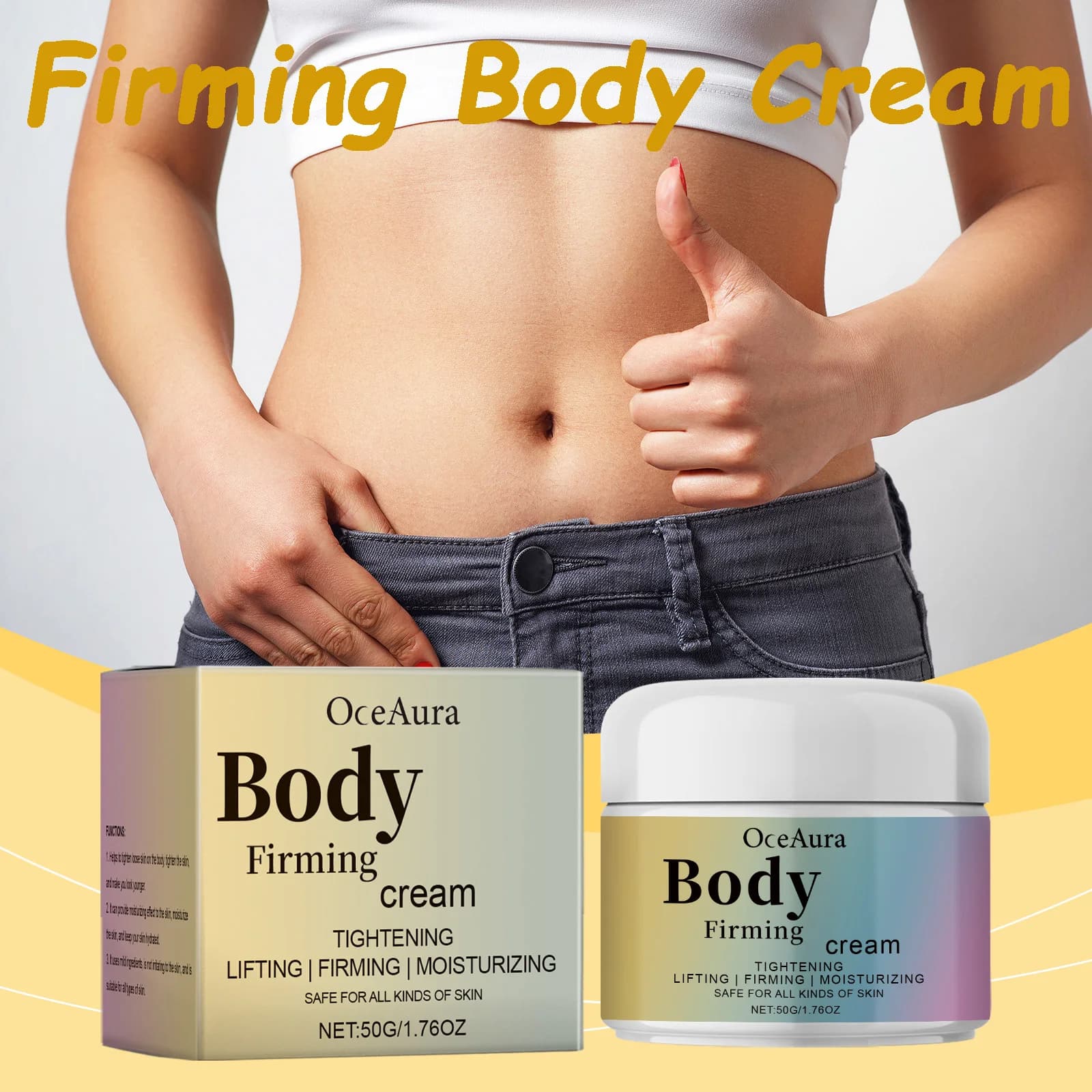 Crema corpo rassodante Idratante e rassodante Lifting della pelle Contiene collagene Stringere l'addome Coscia Glutei Crema corpo idratante