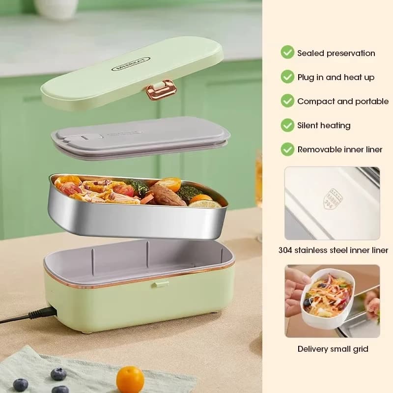 Scaldavivande Elettrico 220V 36W 900ml in Acciaio Inox, Contenitore Termico Portatile per Ufficio e Scuola
