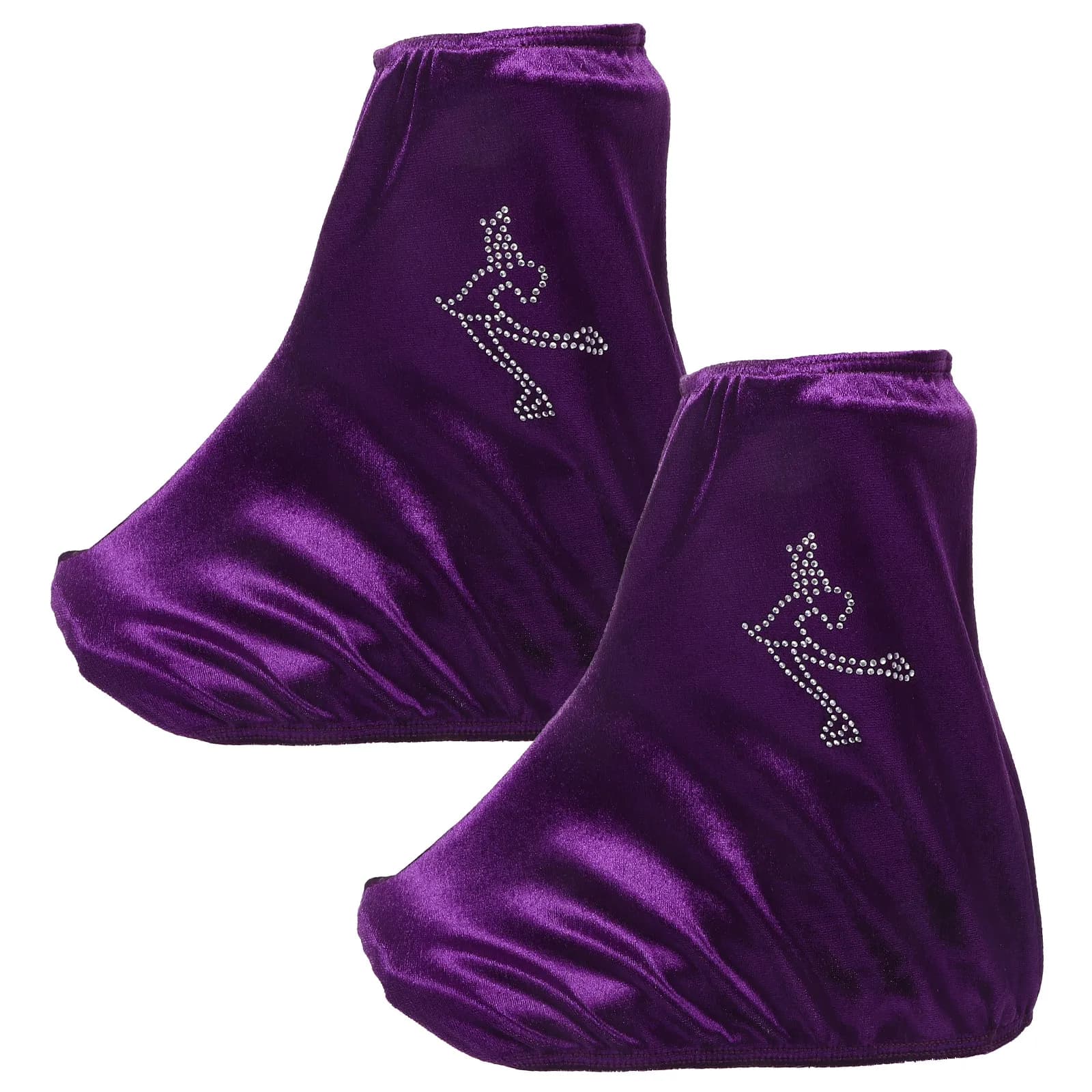 1 Paio di Copriscarpe Elasticizzati per Pattini da Ghiaccio, Copriscarpe per Pattini da Hockey e Pattinaggio Artistico, Portatili e Lavabili in Poliestere