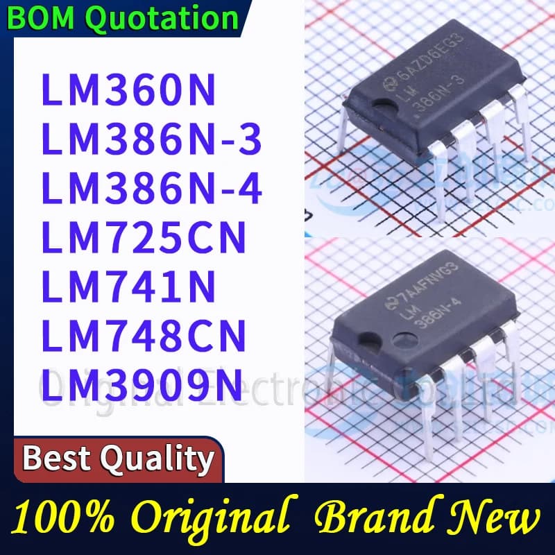 LM360N LM386N-3 LM386N-4 LM725CN LM741N LM748CN LM3909N In stock Original High quality