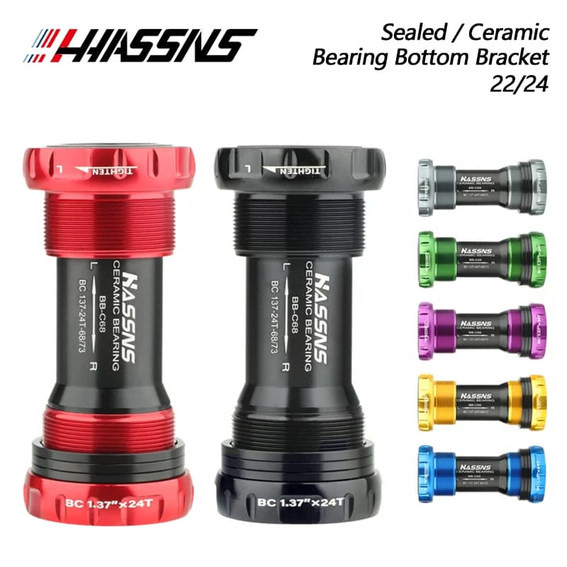 HASSNS Movimento centrale Movimento centrale per bicicletta Mtb Hollowtech Movimento centrale Mountain Bike Ceramica BB per guarnitura integrata
