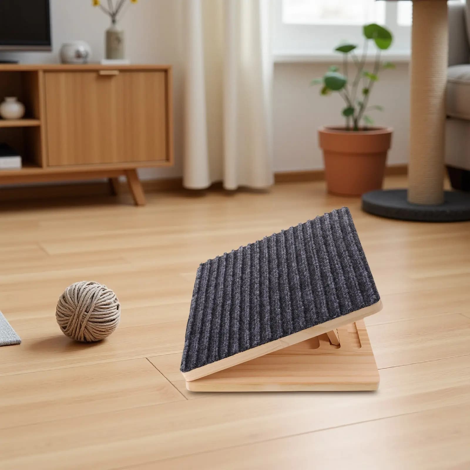 Wooden Adjustable Pet Ramp Dogs Anti-Slip Staircase for Bed Couch Indoor Outdoor Small Senior Pets Support Joint-Friendly Pet