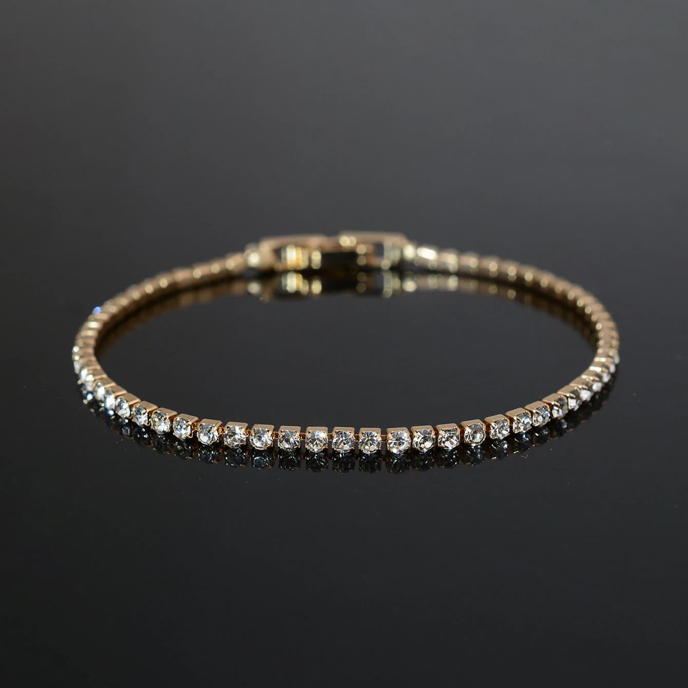 Braccialetti con strass a fila singola in cristallo CZ con catena da tennis di moda per accessori per gioielli da donna minimalisti per feste di nozze