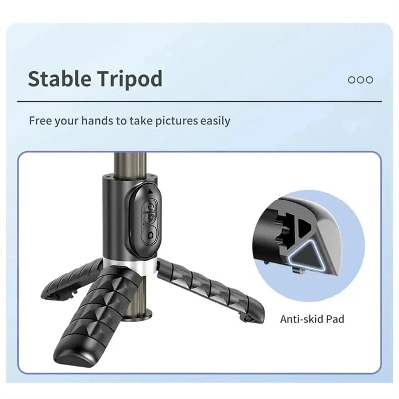 perB74A per Folding tripod for selfie stick wireless with microphone for action cam Gopro Smartphone Balance Constant repeat