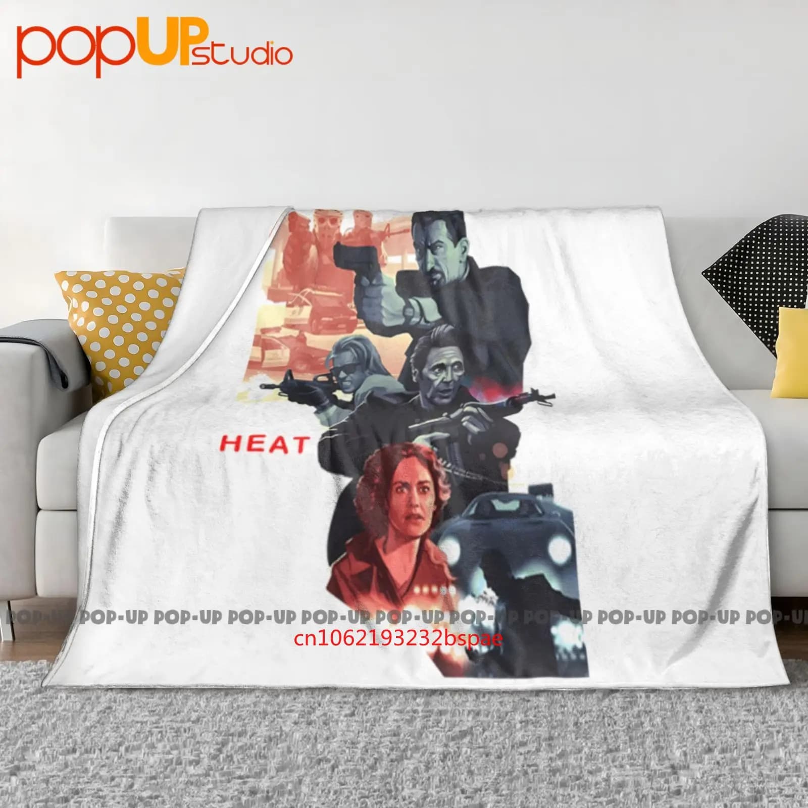 Heat Movie Poster Robert De Niro Coperta ultra morbida Trapunta Copridivano invernale Copriletto