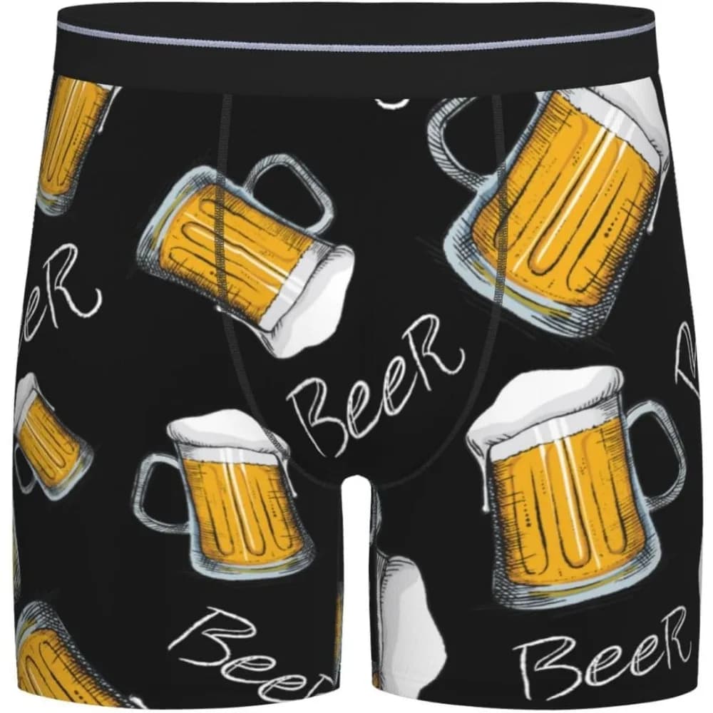 Simpatico cartone animato Boccale di birra da uomo Lunghezza biancheria intima estesa Boxer Slip Comfort Biancheria intima traspirante per uomo