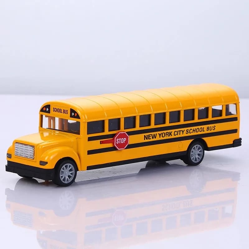 1:16 Simulazione Lega Scuolabus Inerzia Giocattoli Modello di Auto Tirare Indietro Auto Giocattoli Interattivi Collezione di Auto Regali Educativi Ragazzo Giocattoli