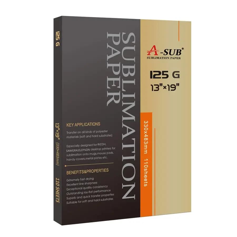 Carta per Sublimazione 13x19 Pollici, 110 Fogli, Compatibile SOLO con Stampanti per Sublimazione e Inchiostro per Sublimazione, 125g