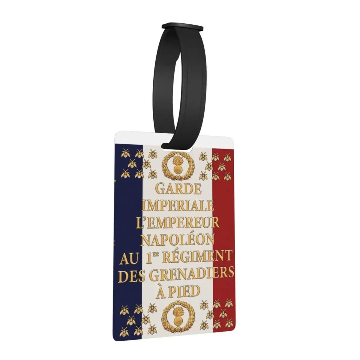 Bandiera francese napoleonica "1er Garde Imperiale" Etichette per bagagli Valigia Bagagli portatili Etichetta d'imbarco Porta etichette ID Nome Indirizzo