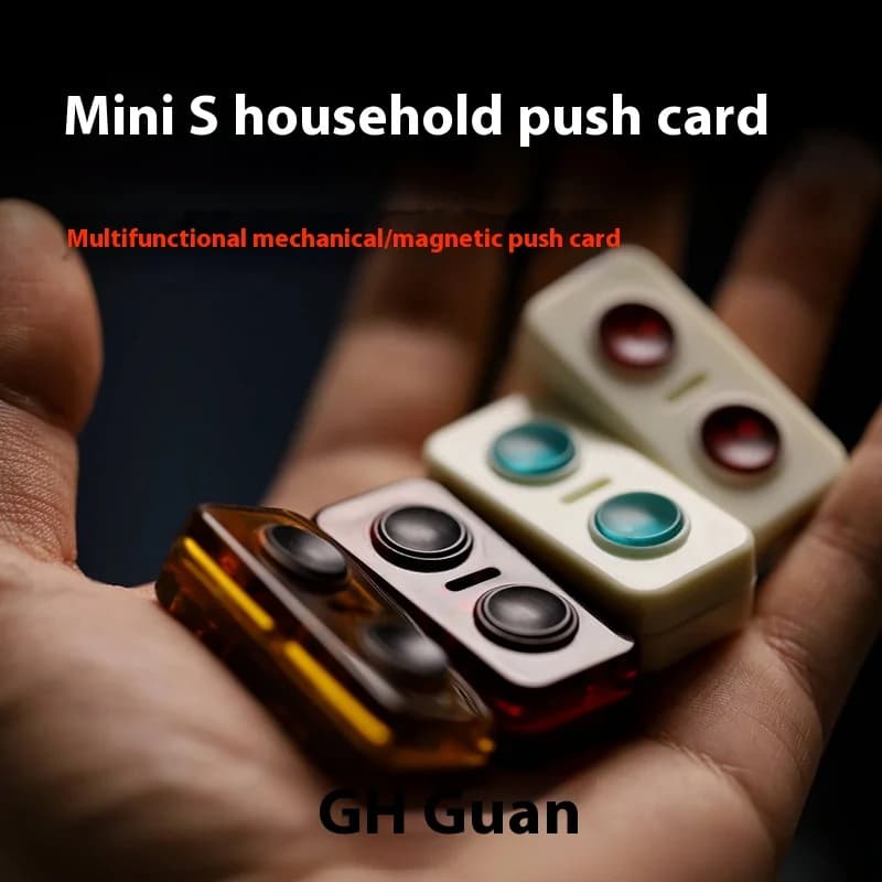 Mini carte di spinta meccaniche magnetiche EDC giocattolo antistress Fidget Spinner divertente gioco di monete rilassante per adulti e bambini