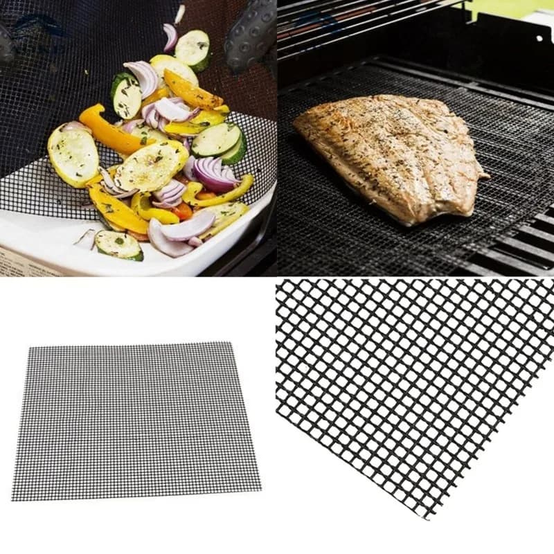 Mesh Grill Mats Pack of 5 Non Stick BBQ Grill Mats,Reusable Grilling Mats, Easy To Clean - Works on Gas, Charcoal, Pellet Grill