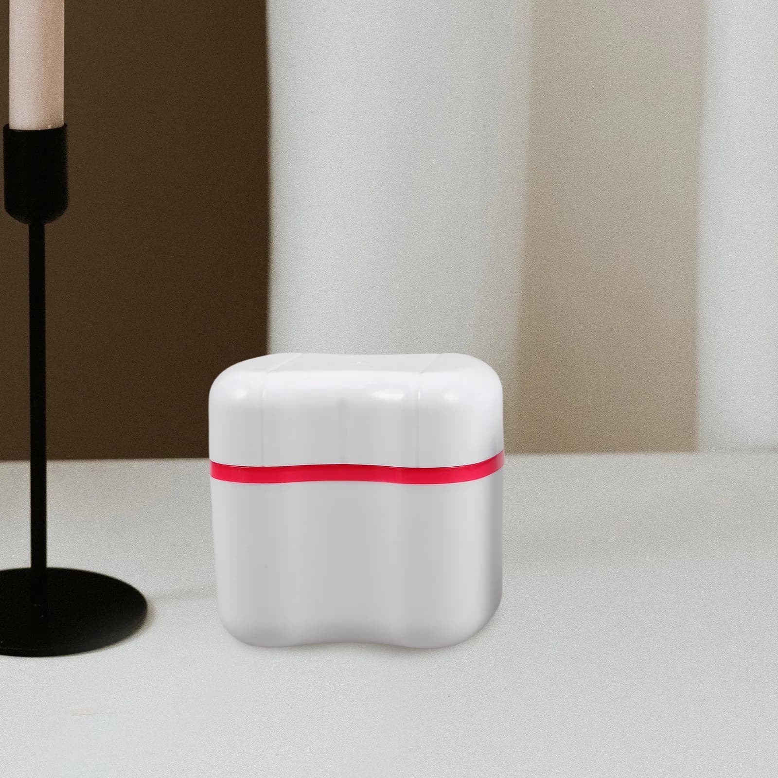 Set di 2 Spazzolini per Protesi Dentarie con Scatola di Stoccaggio Stile Europeo, Porta Spazzolino per Denti Finti, Cura Orale, Viaggio e Casa