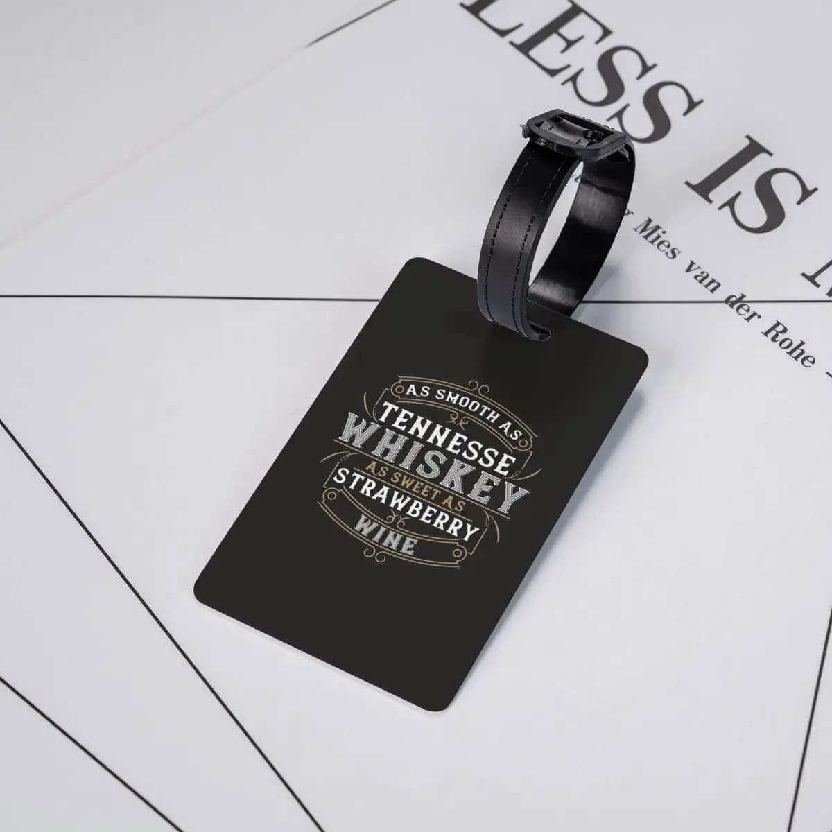 Etichette per Bagagli Liscio come il Tennessee Whiskey, Accessori per Valigie, Etichetta per Bagaglio da Viaggio, Porta Etichetta con Nome e Indirizzo