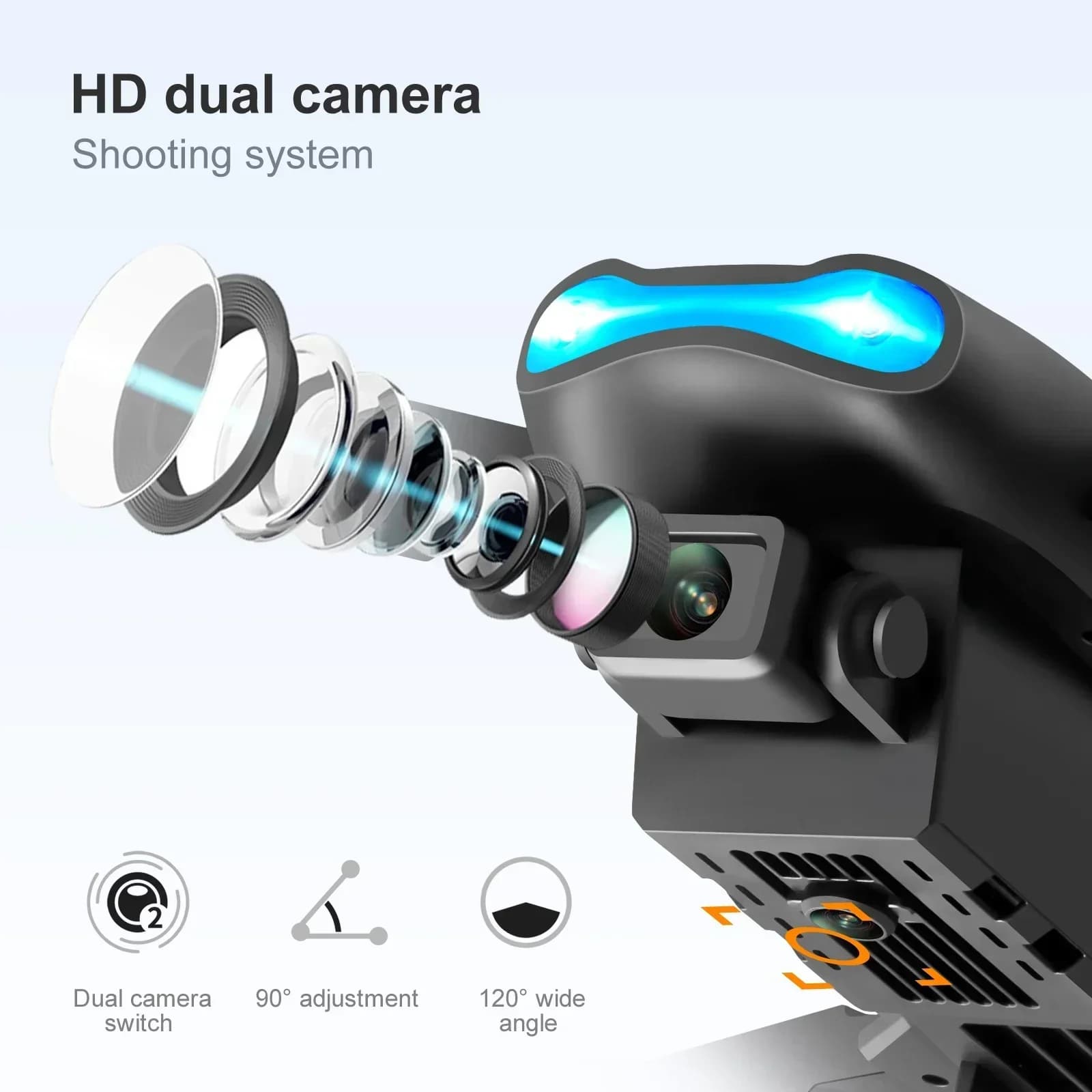 E99 K3 Pro 4K Double camera folding drone WIFI FPV Altitude maintenance RC Quadcopter Aerial photography Gift box