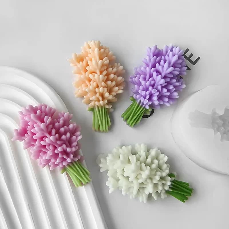Nuovo Stampo in Silicone 2026 per Fiori di Lavanda Fai-da-te, Stampi Artigianali per Candele Aromaterapiche, Ornamenti in Resina, Stampi per Dolci e Cioccolato