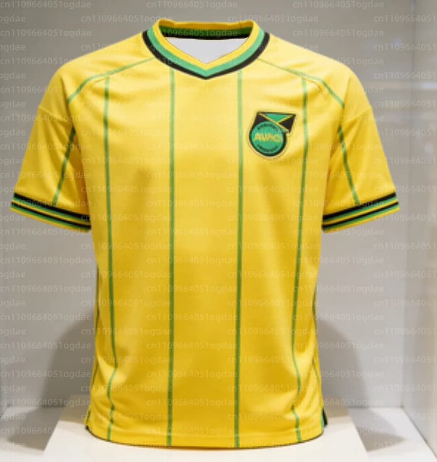 Nuova Maglietta Estiva da Calcio della Giamaica per Uomo, Abbigliamento Sportivo Casual a Maniche Corte, Asciugatura Rapida, per Allenamento e Fitness