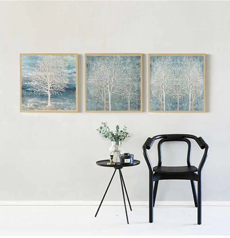 Abstract Oil Painting Posters and Prints Wall Art Canvas Trees Decorative Pictures for Living Room Without Frame