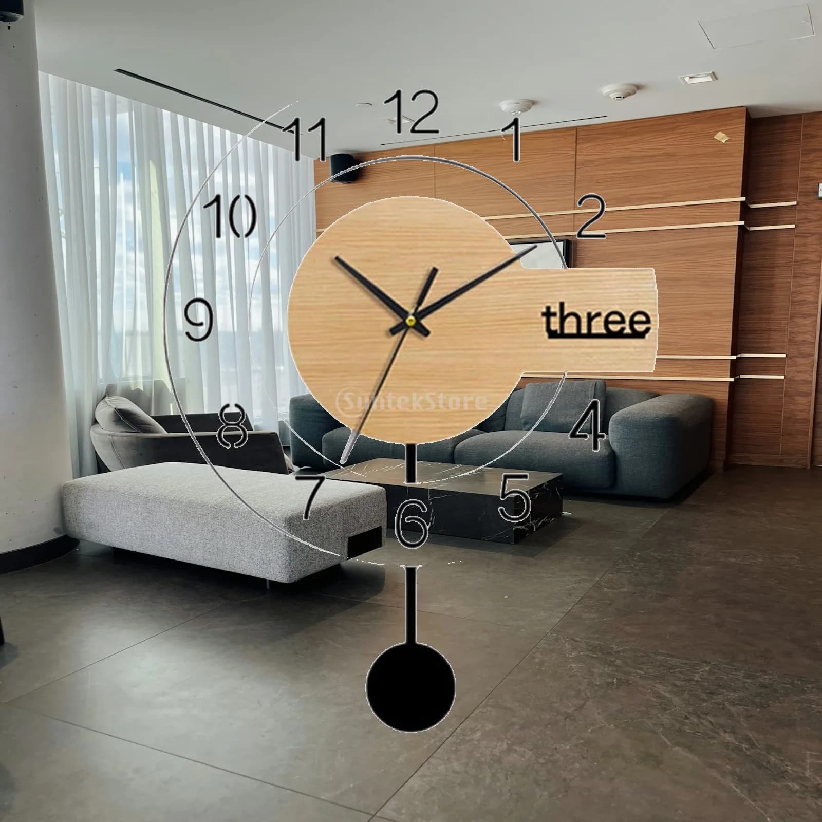 Wall Hanging Clock Silent Crafts Home Decor Art Decor Round Ornament Minimalist