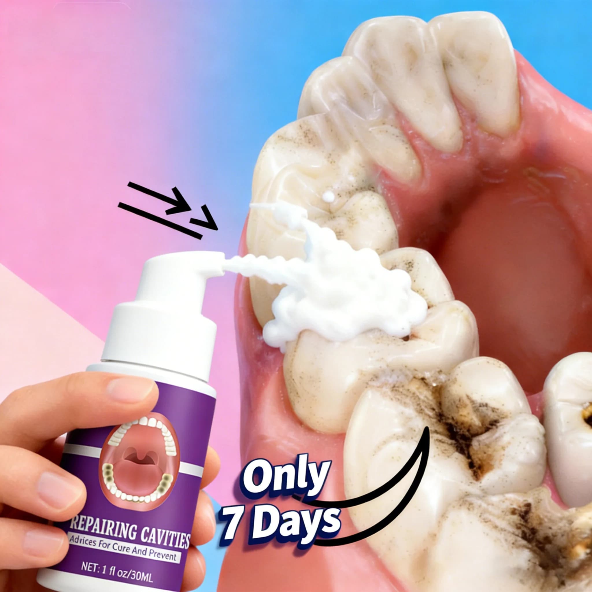Tooth cleaning Dentifricio Repair all cavities, protect teeth removes plaque stains Repair tooth whitening tooth caries Dentale