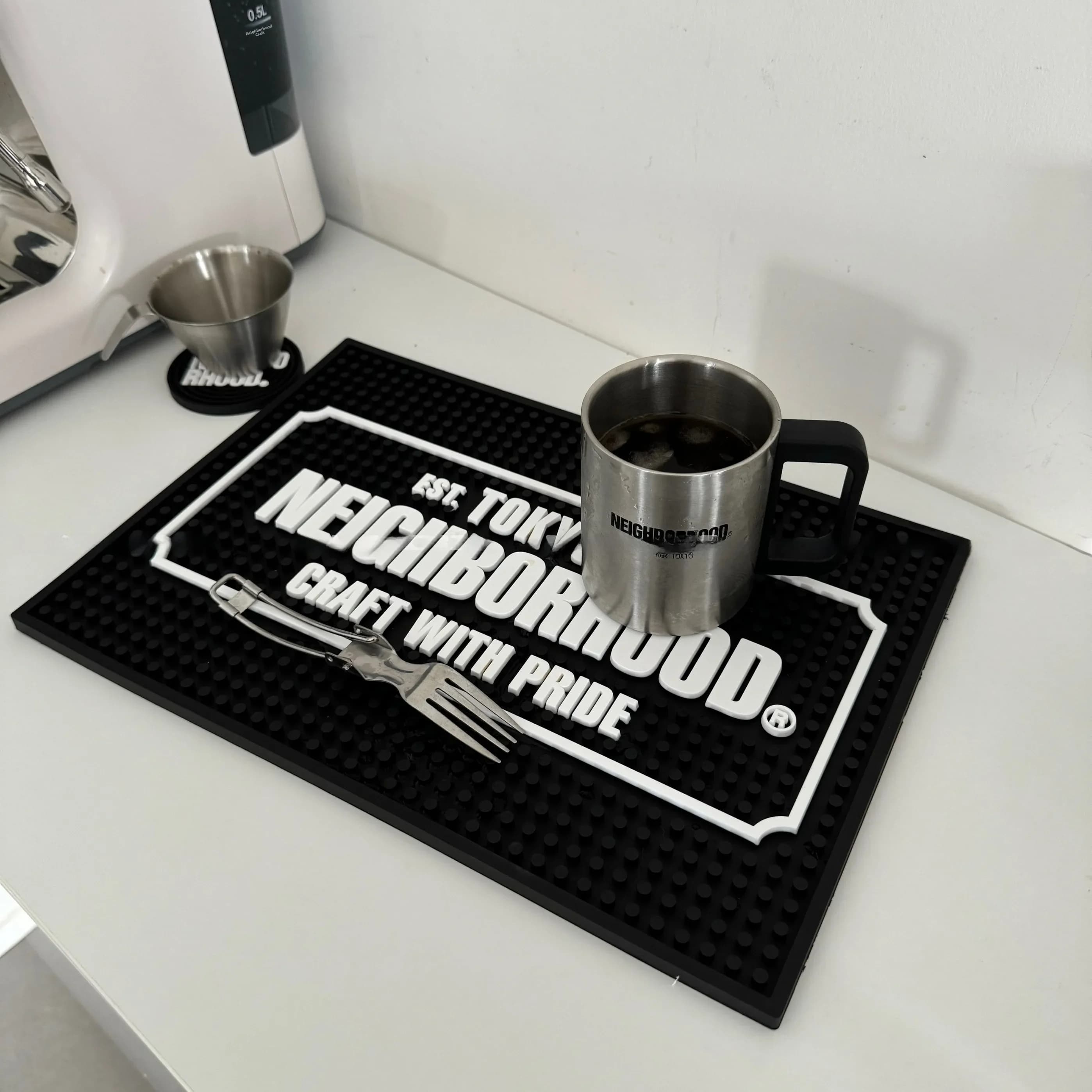 Trendy NBHD Coffee Bar Counter Kitchen Drain Dining Side Cabinet Heat Resistant Non-Slip Mat Bar Milk Tea Plastic Rec...