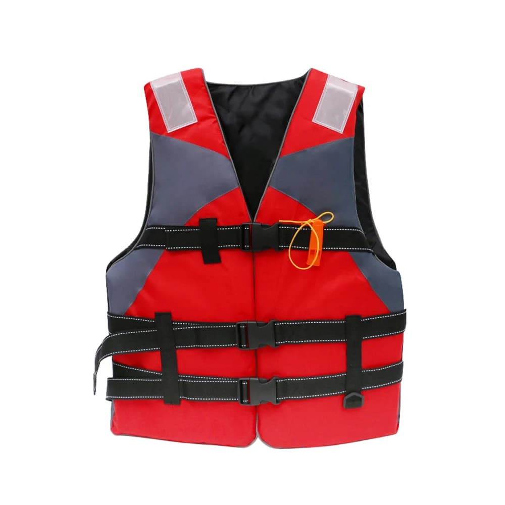 S -XXXL Giubbotto di salvataggio per nuoto e canottaggio Gilet da sci Tuta di sopravvivenza Giubbotto di salvataggio in poliestere per esterni per bambini adulti con fischio