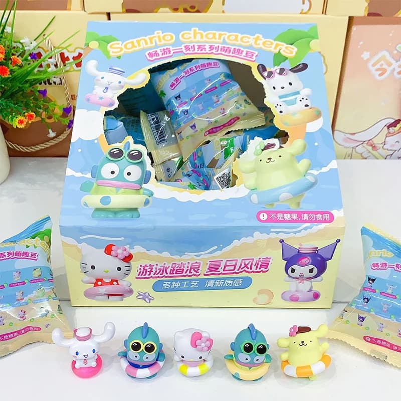 Autentico Sanrio Cute Grain Blind Bag HelloKitty HANGYODON MY MELODY KUROMI POMPOMPURIN Ornamento Fatto a Mano Giocattolo Regalo per Bambini