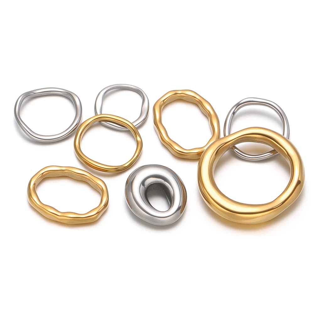 5pcs Stainless Steel Round Oval Charms Connectors for Necklace Pendants Bracelet Earrings Findings DIY Fashion Jewelry Making