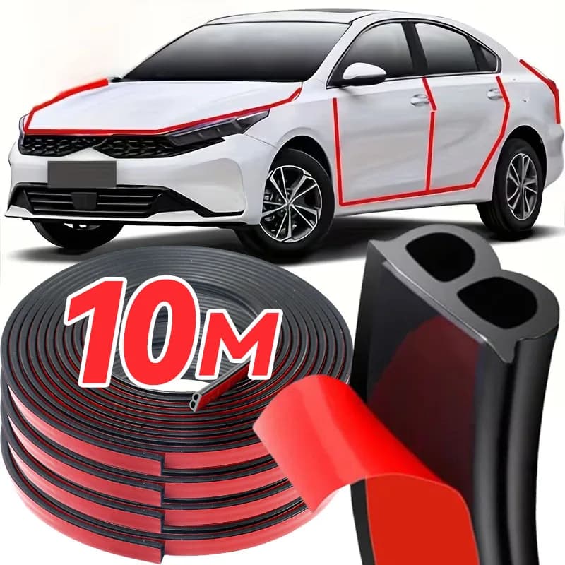 Guarnizioni Adesive per Portiere Auto, Strisce Isolanti in Gomma a Forma di B, Isolamento Acustico, Sigillante per Portiere Auto, Accessori per Automobili